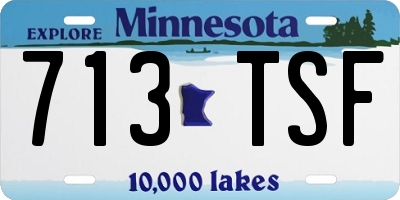 MN license plate 713TSF