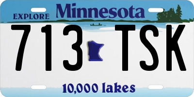 MN license plate 713TSK