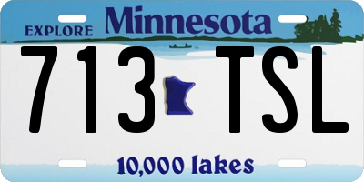 MN license plate 713TSL