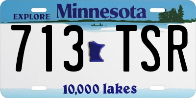 MN license plate 713TSR