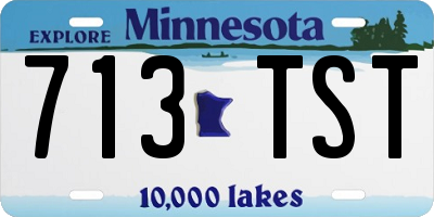 MN license plate 713TST