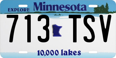 MN license plate 713TSV