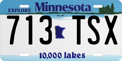 MN license plate 713TSX