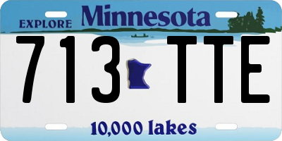 MN license plate 713TTE