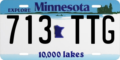 MN license plate 713TTG