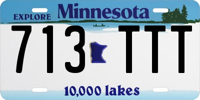 MN license plate 713TTT