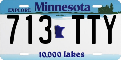 MN license plate 713TTY