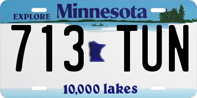 MN license plate 713TUN