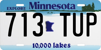 MN license plate 713TUP
