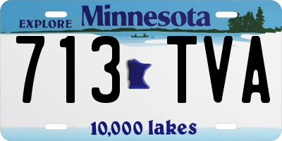 MN license plate 713TVA