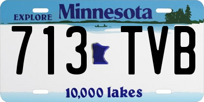 MN license plate 713TVB