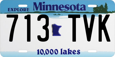 MN license plate 713TVK