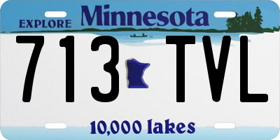 MN license plate 713TVL