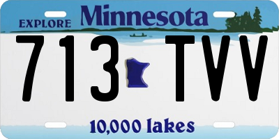 MN license plate 713TVV