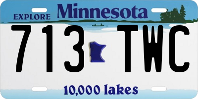 MN license plate 713TWC