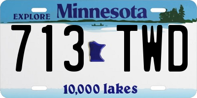 MN license plate 713TWD