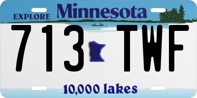 MN license plate 713TWF