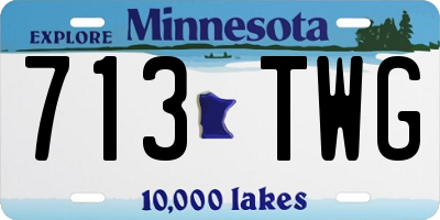MN license plate 713TWG