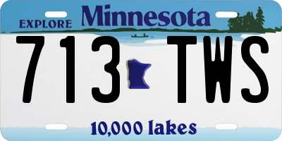 MN license plate 713TWS