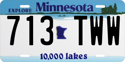 MN license plate 713TWW