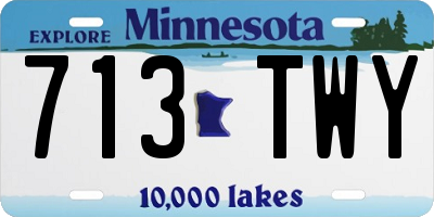 MN license plate 713TWY