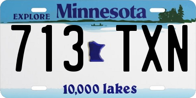 MN license plate 713TXN