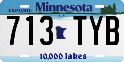 MN license plate 713TYB