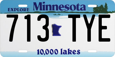 MN license plate 713TYE