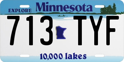 MN license plate 713TYF