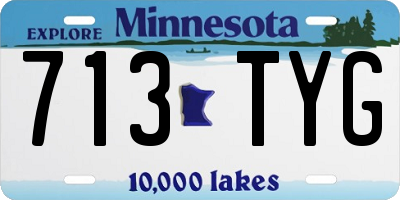 MN license plate 713TYG