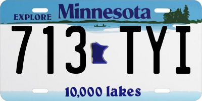 MN license plate 713TYI