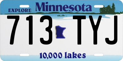 MN license plate 713TYJ