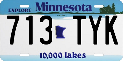 MN license plate 713TYK