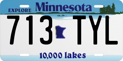 MN license plate 713TYL