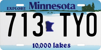 MN license plate 713TYO