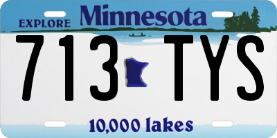 MN license plate 713TYS