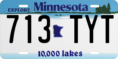 MN license plate 713TYT
