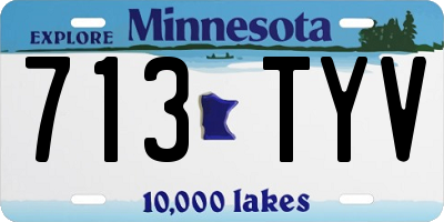 MN license plate 713TYV