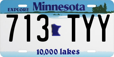 MN license plate 713TYY