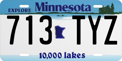 MN license plate 713TYZ