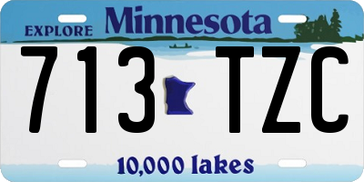 MN license plate 713TZC