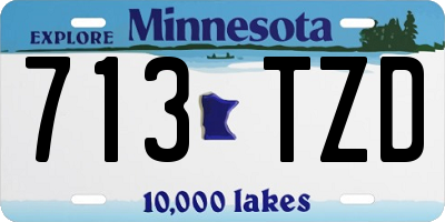 MN license plate 713TZD