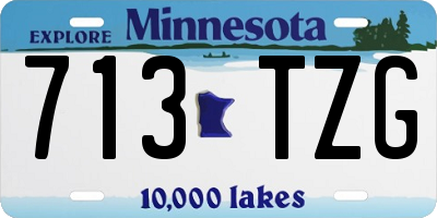 MN license plate 713TZG