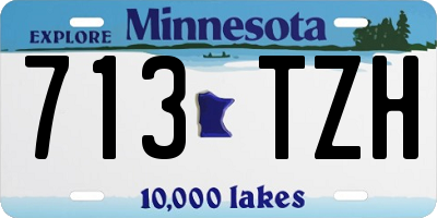 MN license plate 713TZH