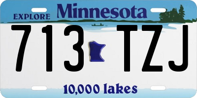 MN license plate 713TZJ