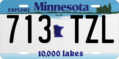 MN license plate 713TZL