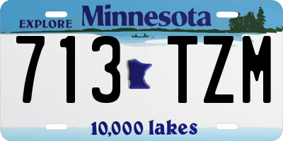 MN license plate 713TZM