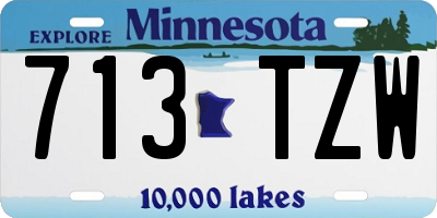 MN license plate 713TZW