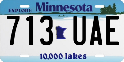 MN license plate 713UAE