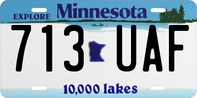 MN license plate 713UAF